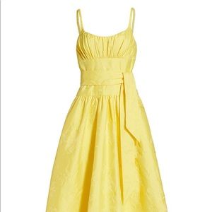 ML Monique Lhuillier Floral Jacquard A-Line Dress